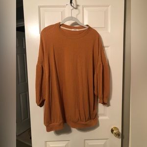 Pumpkin colored slouchy top